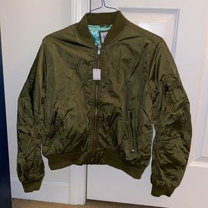 Green gap bomber jacket